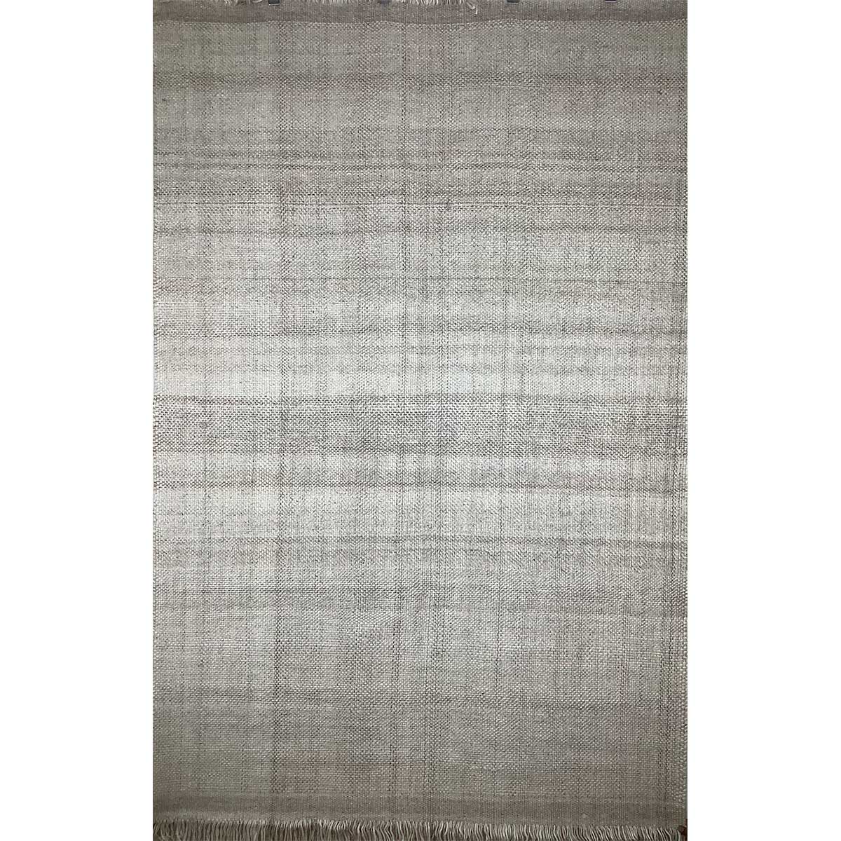 Hand Woven Wool Rug Lines Pattern Flat Weave Beige Color (Design FL-013) in London