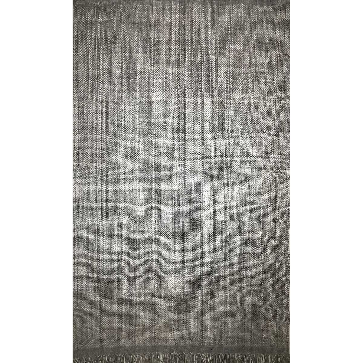 Flat Weave Wool Rug Lines Pattern Dark Grey Color Hand Woven (Design FL-018) in London