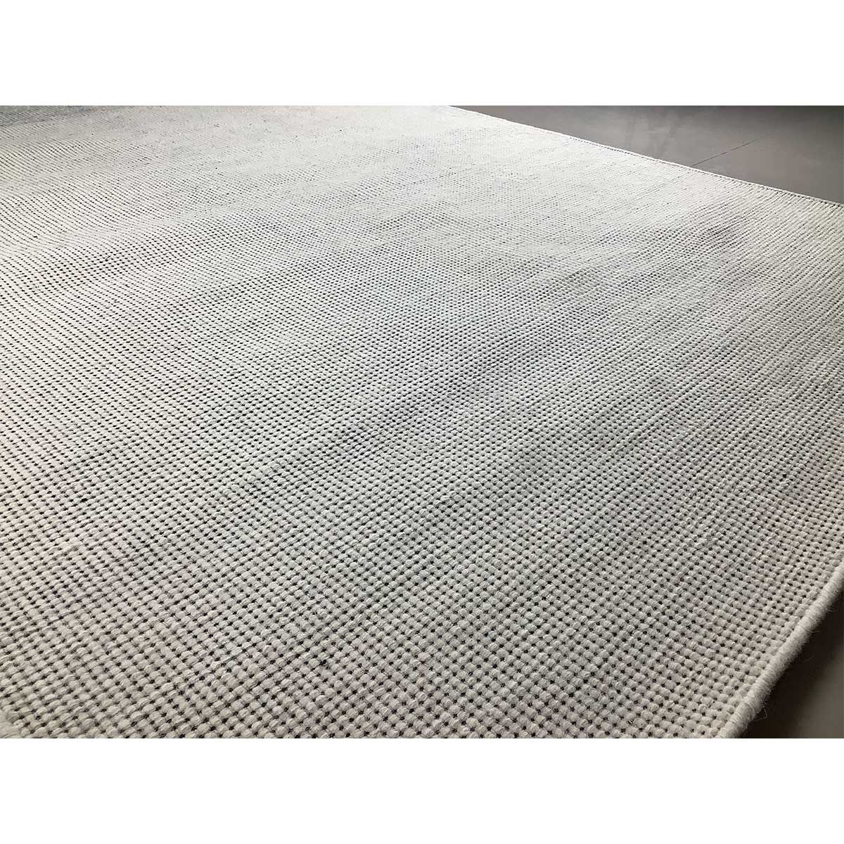 Hand Woven Wool Rug Lines Pattern Flat Weave Ivory Color (Design FL-025) in London