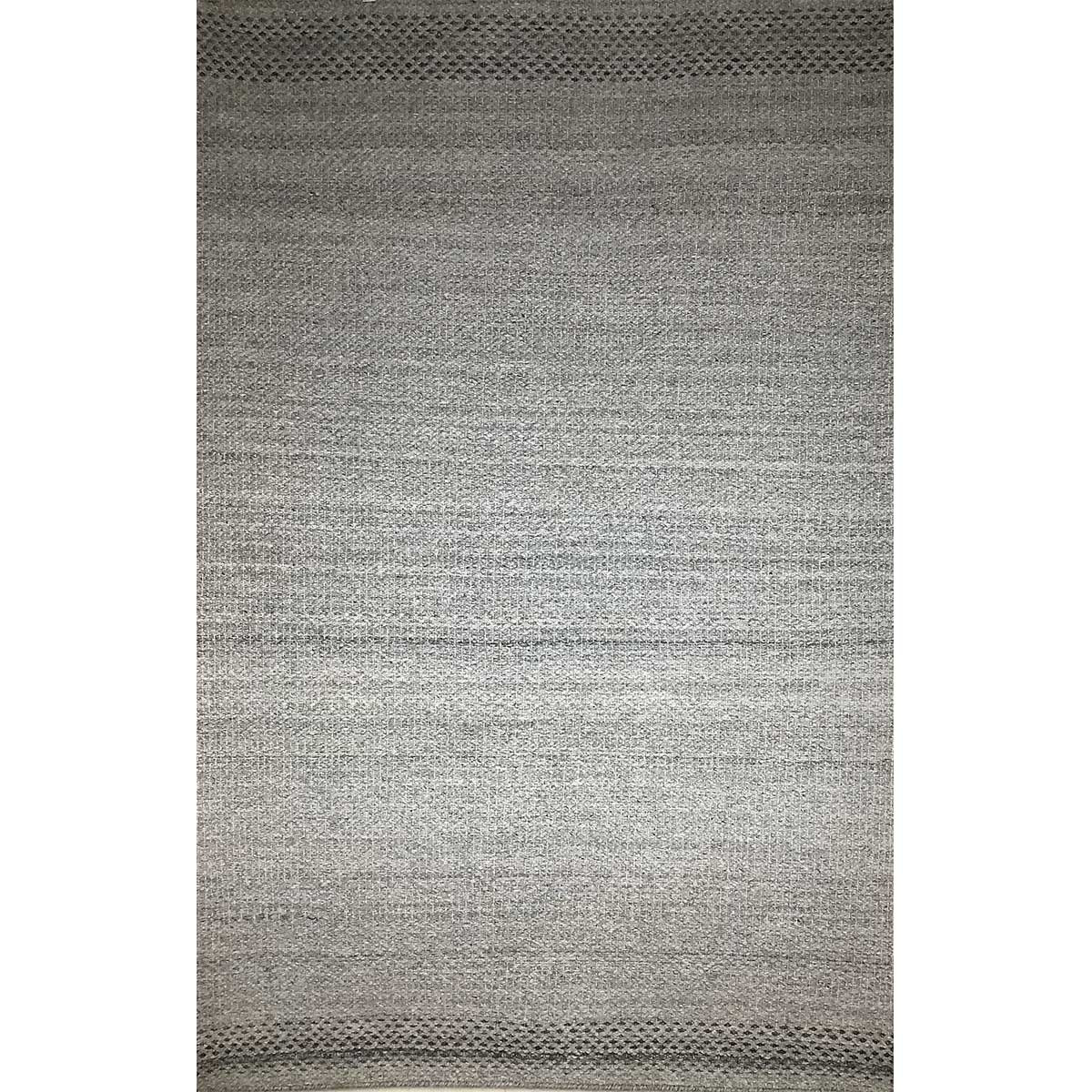 Handcrafted Wool Rug Basic Design Flat Weave Grey Color (Design FL-035) in London