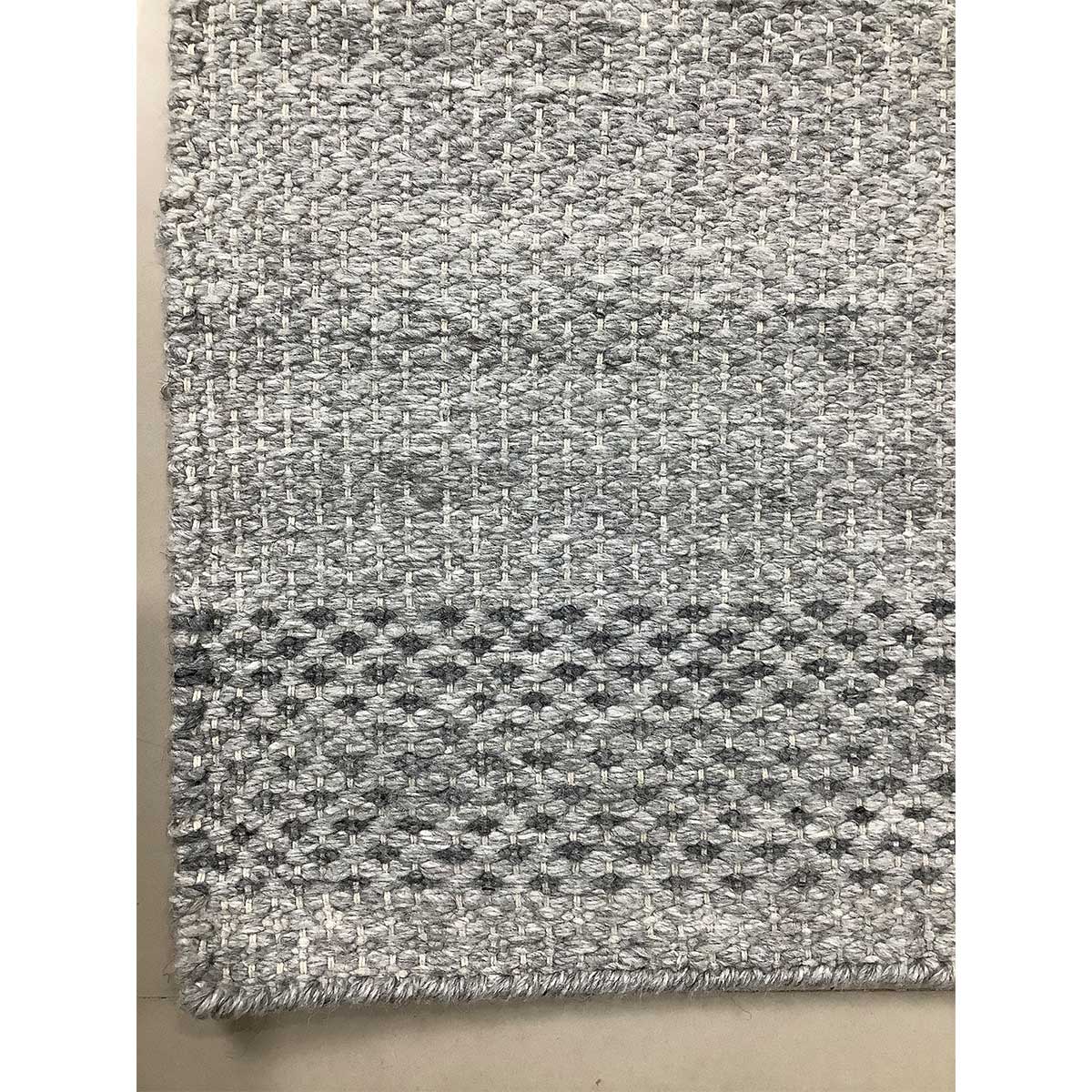 Handcrafted Wool Rug Basic Design Flat Weave Grey Color (Design FL-035) in London