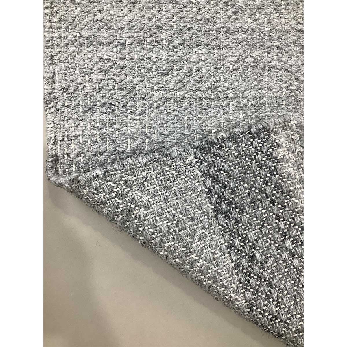 Handcrafted Wool Rug Basic Design Flat Weave Grey Color (Design FL-035) in London