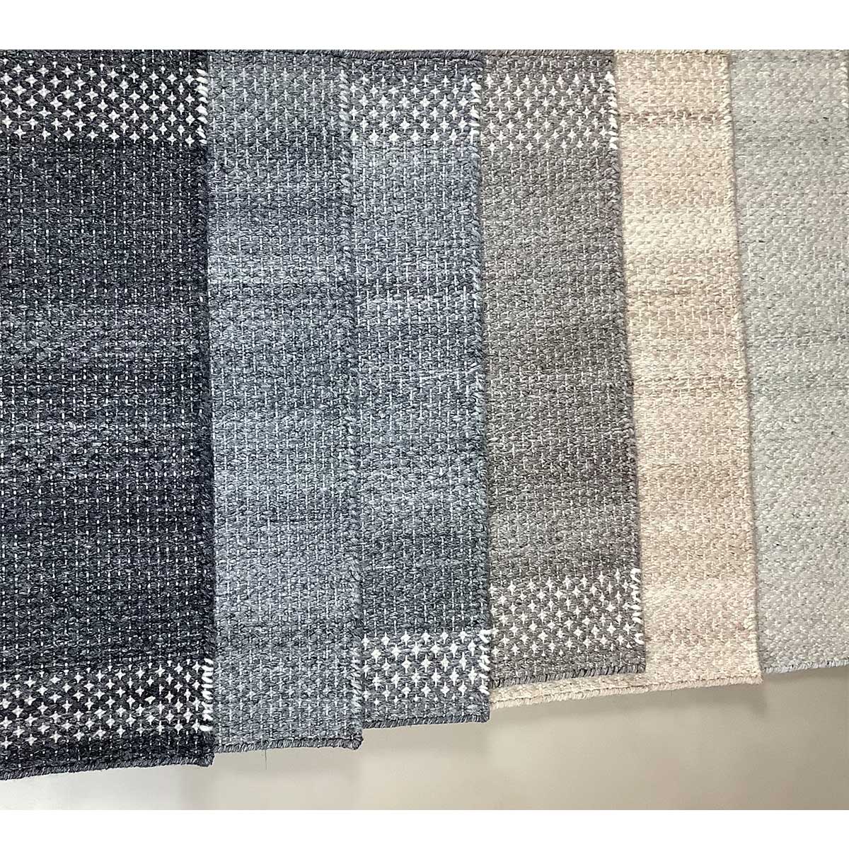 Handcrafted Wool Rug Basic Design Flat Weave Grey Color (Design FL-035) in London