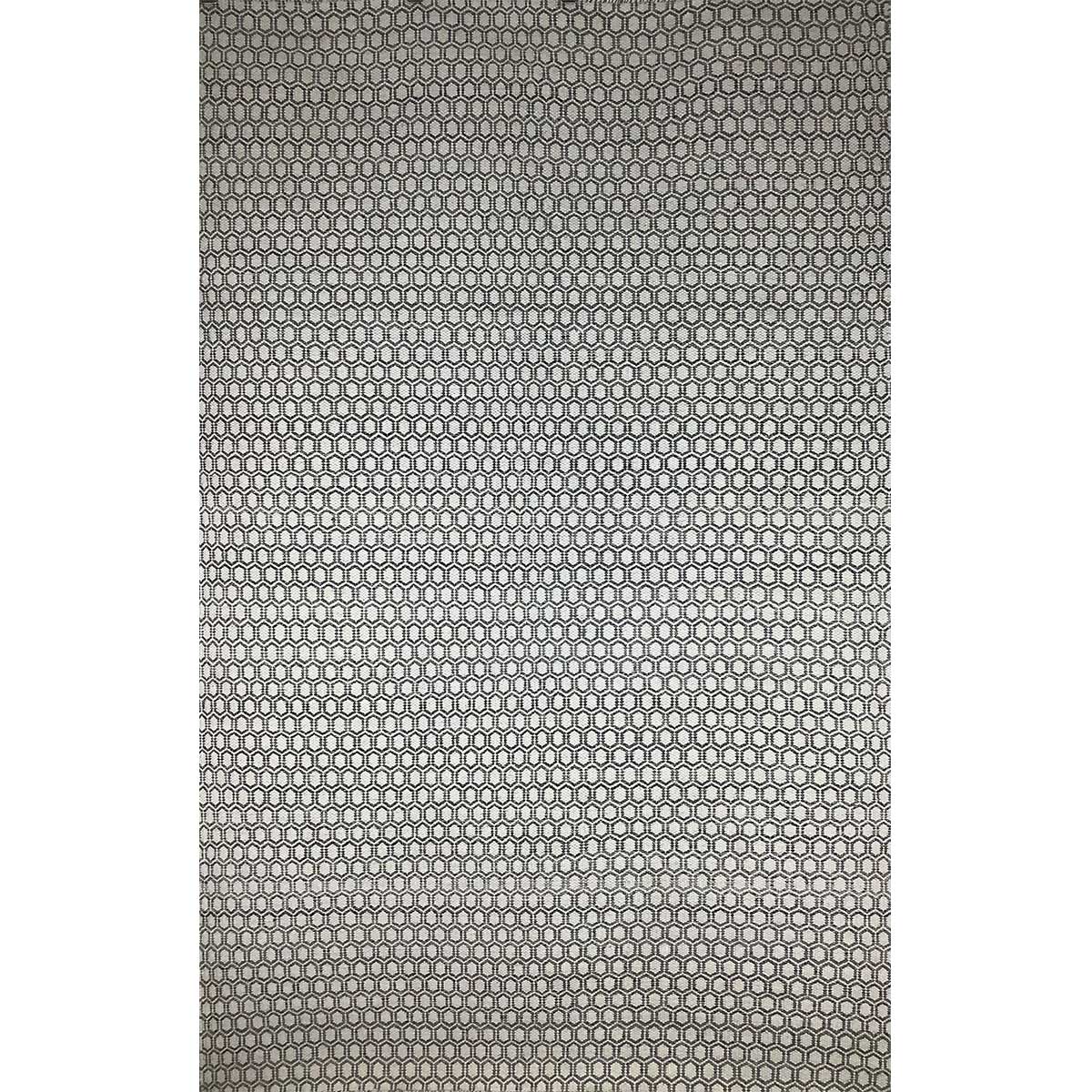 Handcrafted Wool Rug Geometric Design Flat Weave Grey Color (Design FL-041) in London