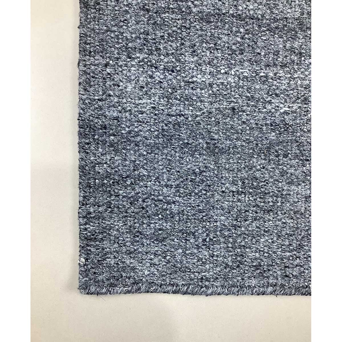 Flat Weave Wool Rug Basic Pattern Coal Color Hand Woven (Design FL-045) in London