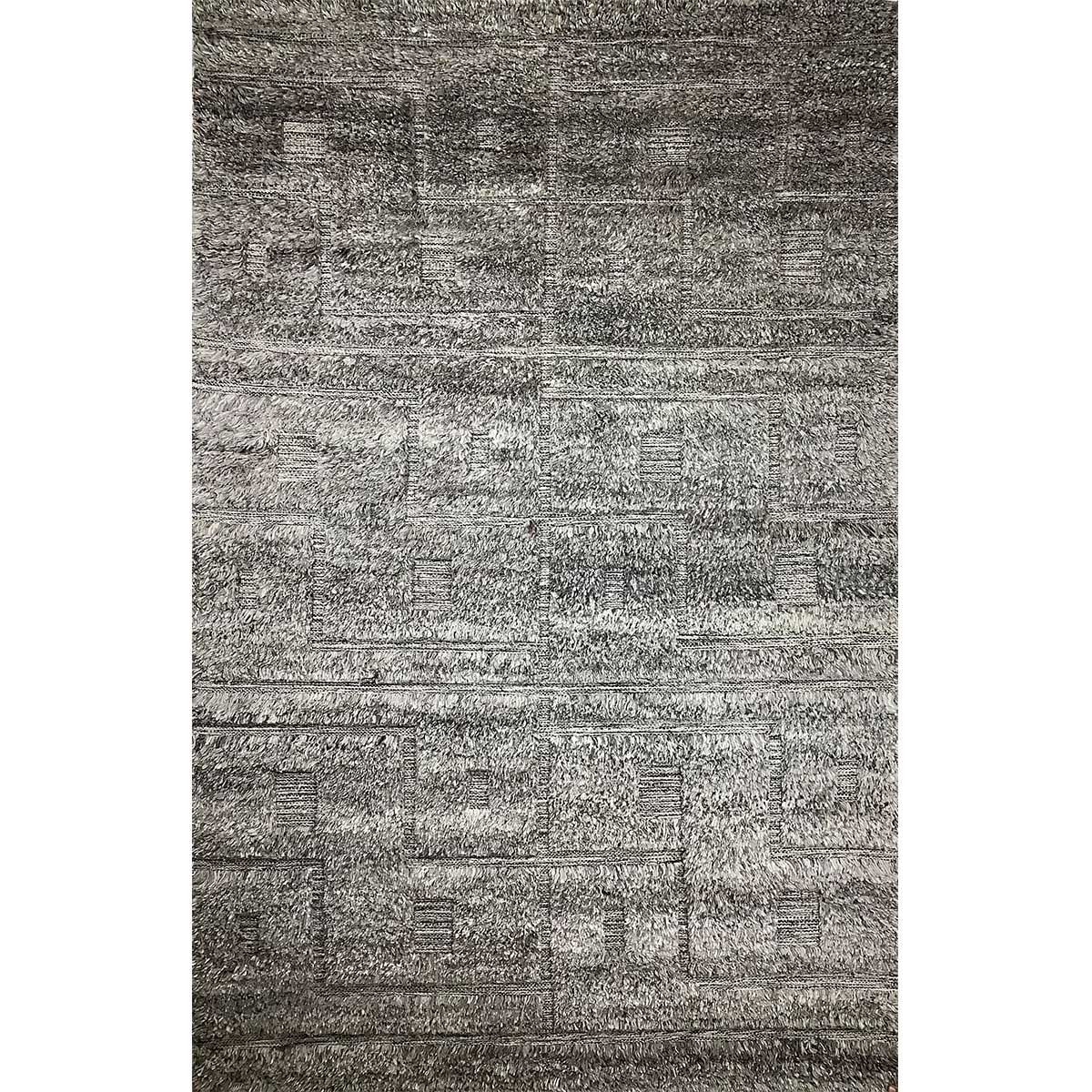 Luxury Hand-Knotted Geometric Wool Rug in Coal – (Design Code HKC-045) in Croatia