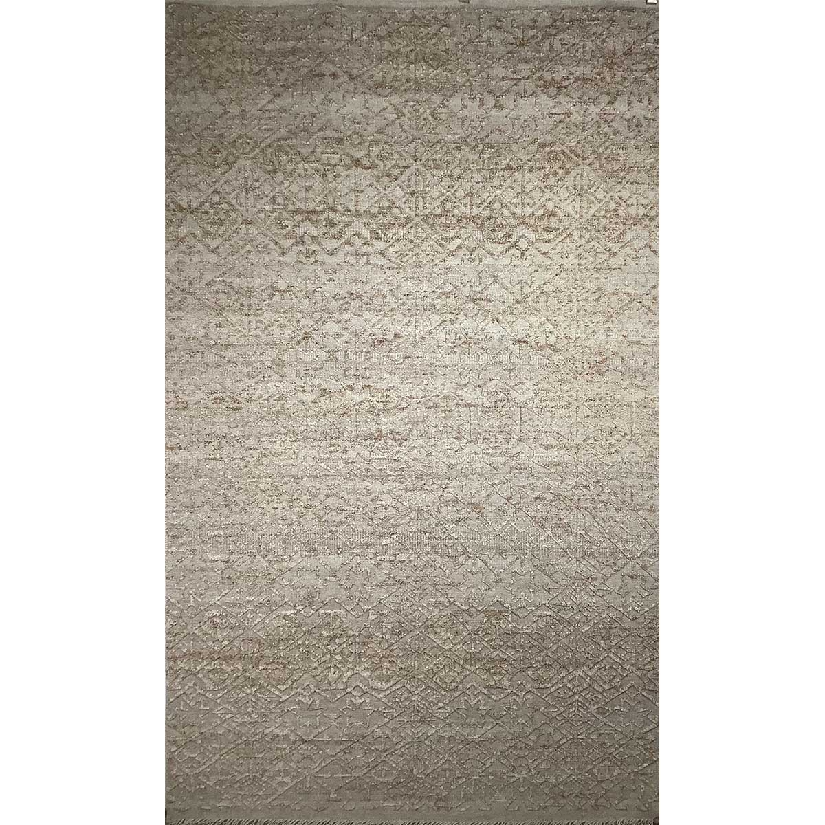 Timeless Beige Geometric Hand-Knotted Wool Rug – (Design Code HKC-051) in Croatia