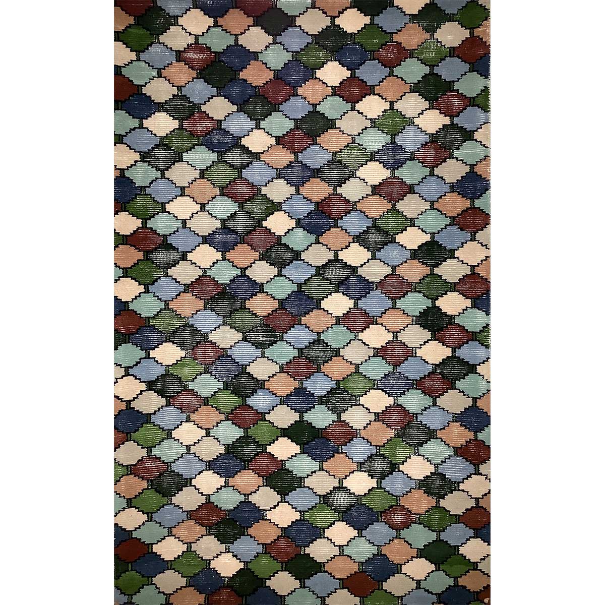 Premium Hand-Tufted Wool Rug with Zero Pile Pattern in Multicolor (Design Code HT-005) in Birmingham