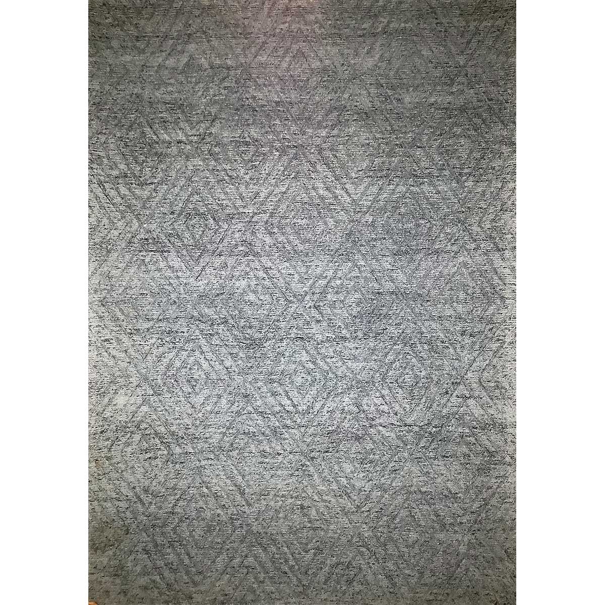 Hand-Tufted Blue Wool Rug with Loop Pattern (Design Code HT-009) in Noida