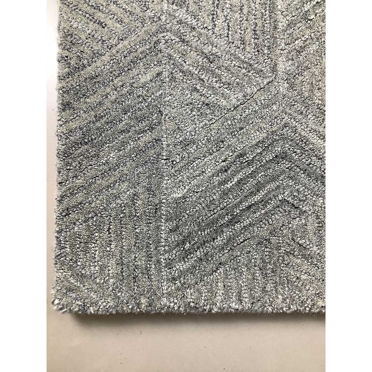 Premium Hand-Tufted Viscose Rug in Grey with Loop Cut Pattern (Design Code HT-011) in Noida