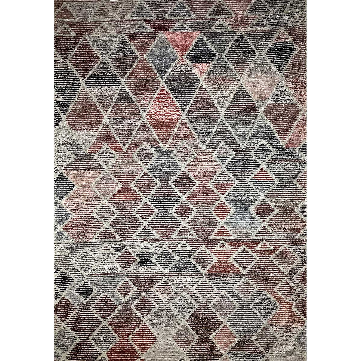 Premium Hand-Tufted Wool Rug in Multicolor with Loop Cut Pattern (Design Code HT-013) in Noida