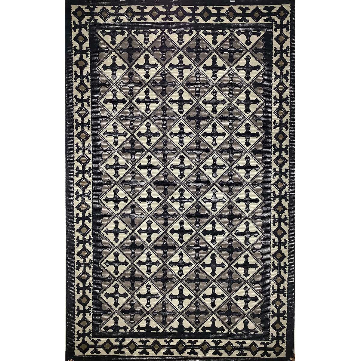 Premium Hand-Tufted Wool Rug in Blue with Zero Pile Pattern (Design Code HT-014) in Birmingham