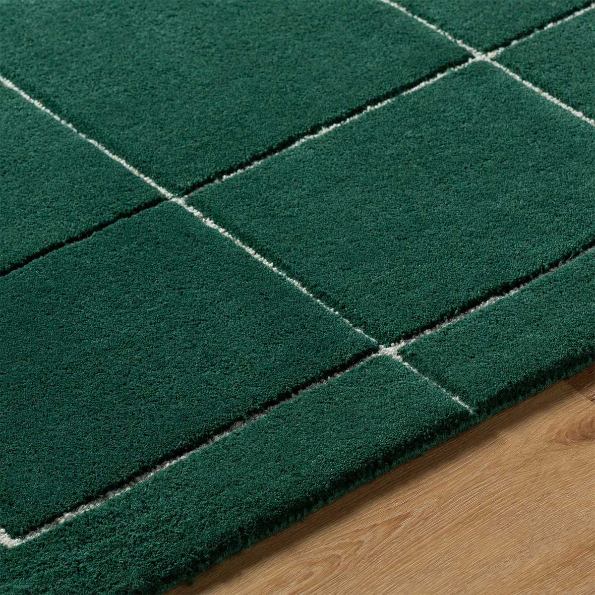 Premium Hand Tufted Green Viscose Rug – Cut Pile (Design Code HT-031) in Noida