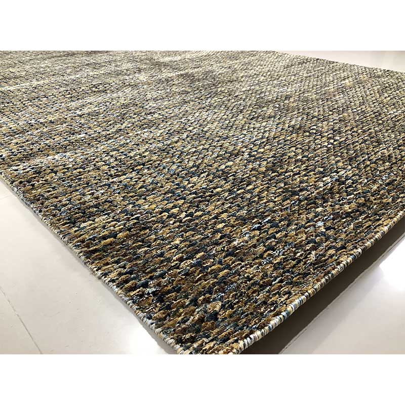 Hand Loom Pet Black Yellow Cut Pile Rug (Design MD-001) in Noida