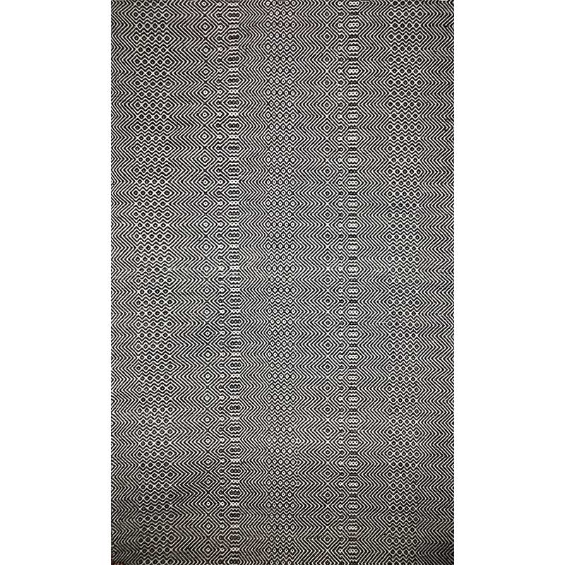 Hand Loom White Black Pet Rug Cut Pile 12mm Pile Height (Design MD-003) in Noida