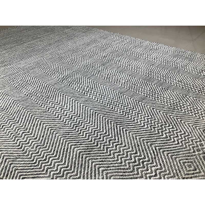 Hand Loom Grey White Cut Pile Pet Rug 12mm (Design MD-006) in Noida