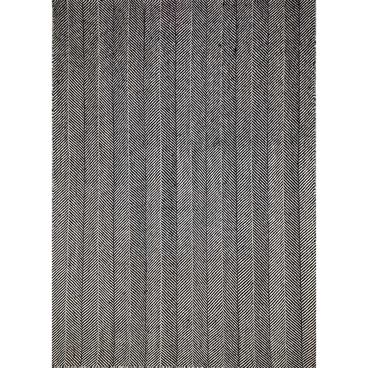 Hand Woven Pet Rug Black Color Flat Weave Durable and Stylish (Design MD-011) in Sydney