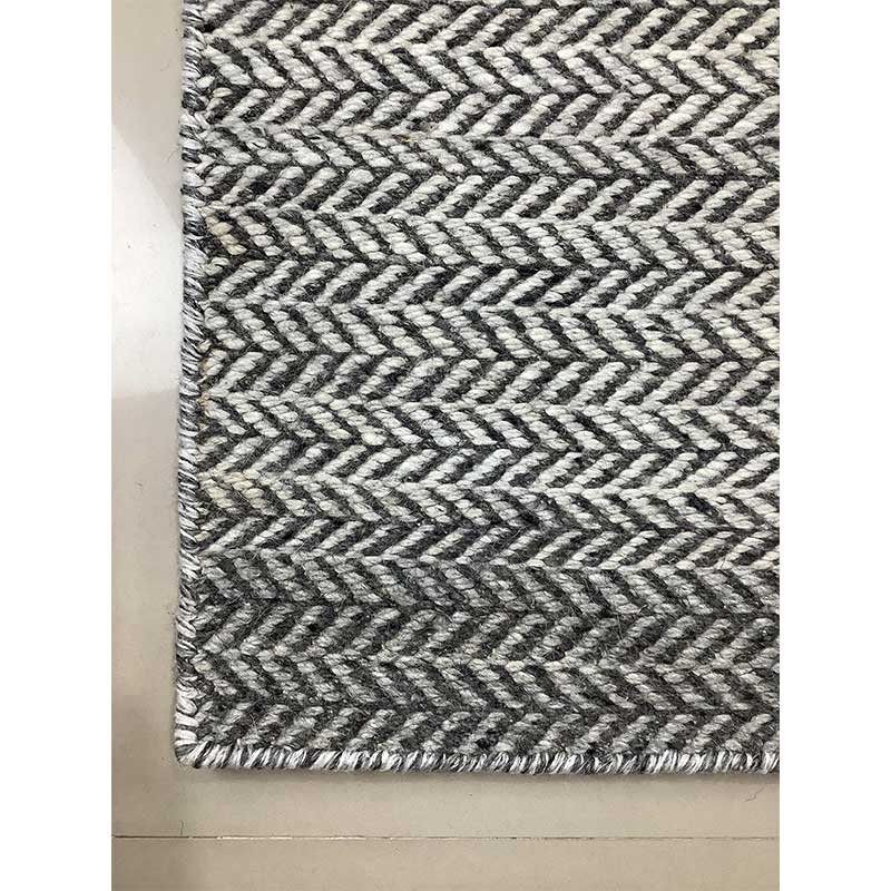 White Grey Pet Cut Pile Hand Loom Rug 12mm (Design MD-012) in Noida