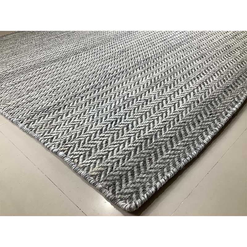 White Grey Pet Cut Pile Hand Loom Rug 12mm (Design MD-012) in Noida