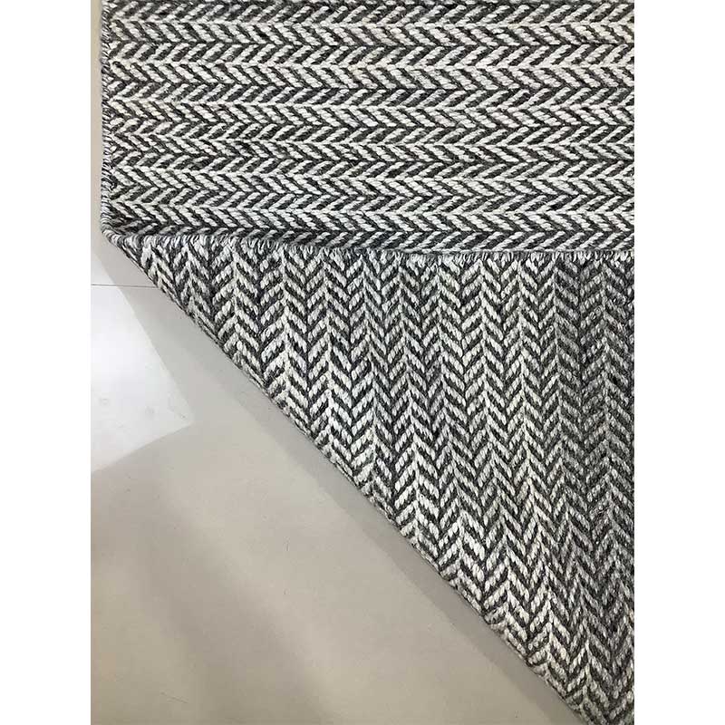 White Grey Pet Cut Pile Hand Loom Rug 12mm (Design MD-012) in Noida