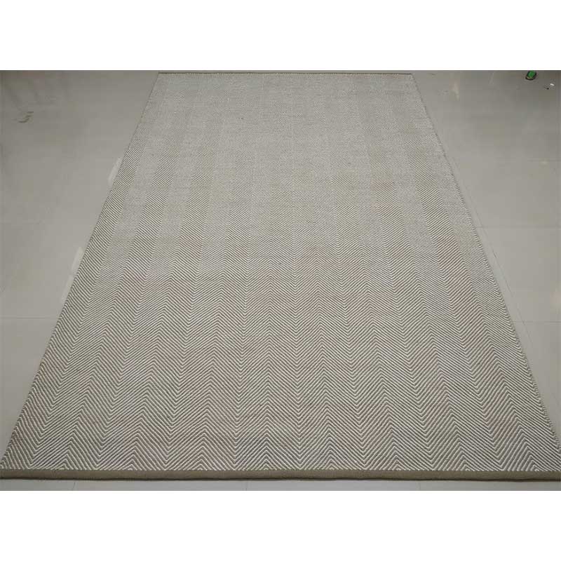 Hand Loom Ivory Beige Pet Rug Cut Pile 12mm Pile Height (Design MD-013) in Noida