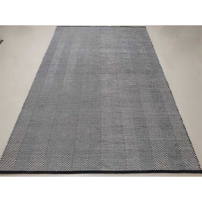 Pet Black White Cut Pile Hand Loom Rug 12mm (Design MD-014) in Noida