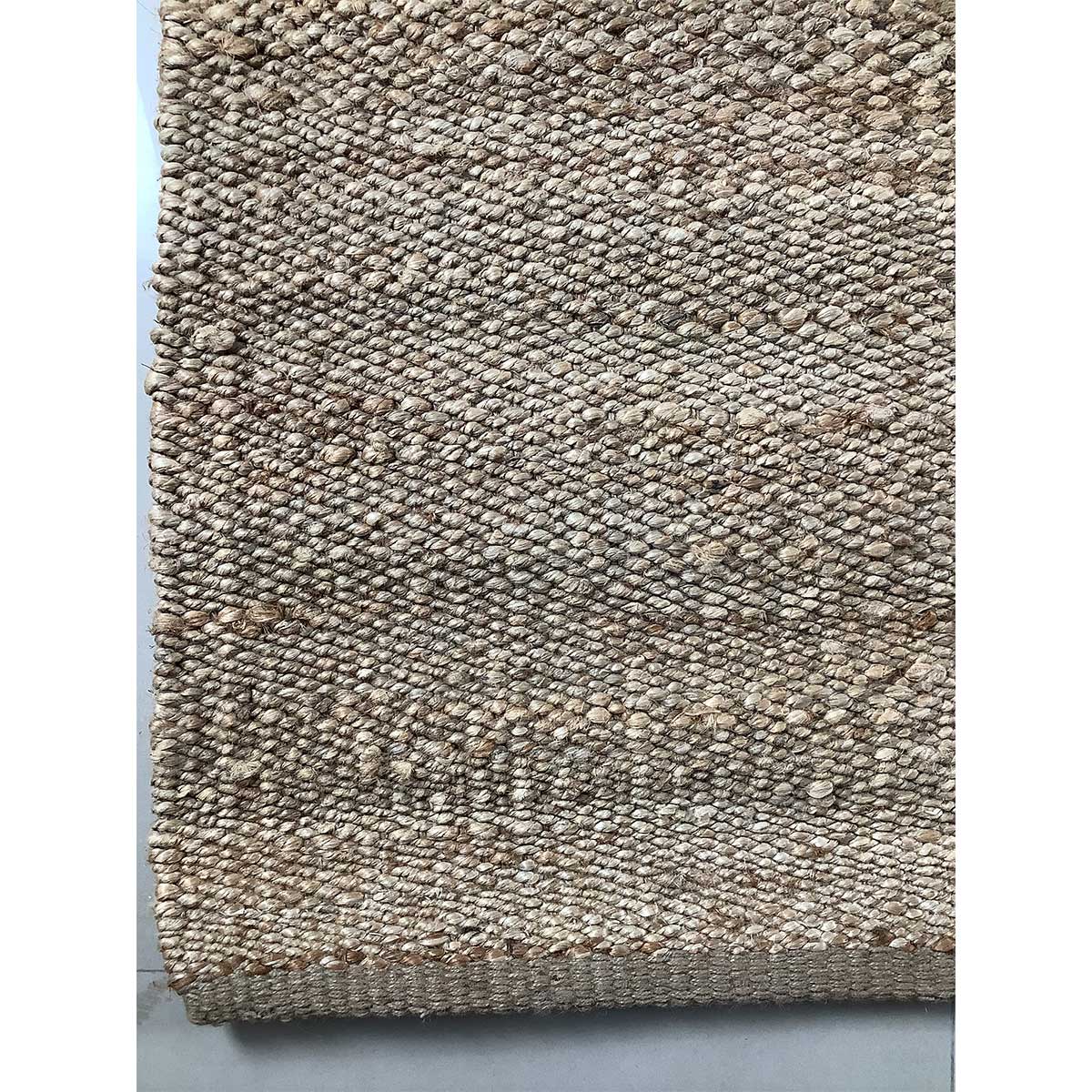 Natural Color Hand Woven Jute Rug Flat Weave Construction Elegant and Durable (Design NL-005) in Belgium