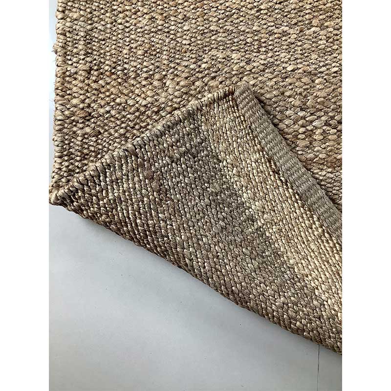 Hand Woven Soil Brown Flat Weave Wool Rug (Design NL-005) in Noida