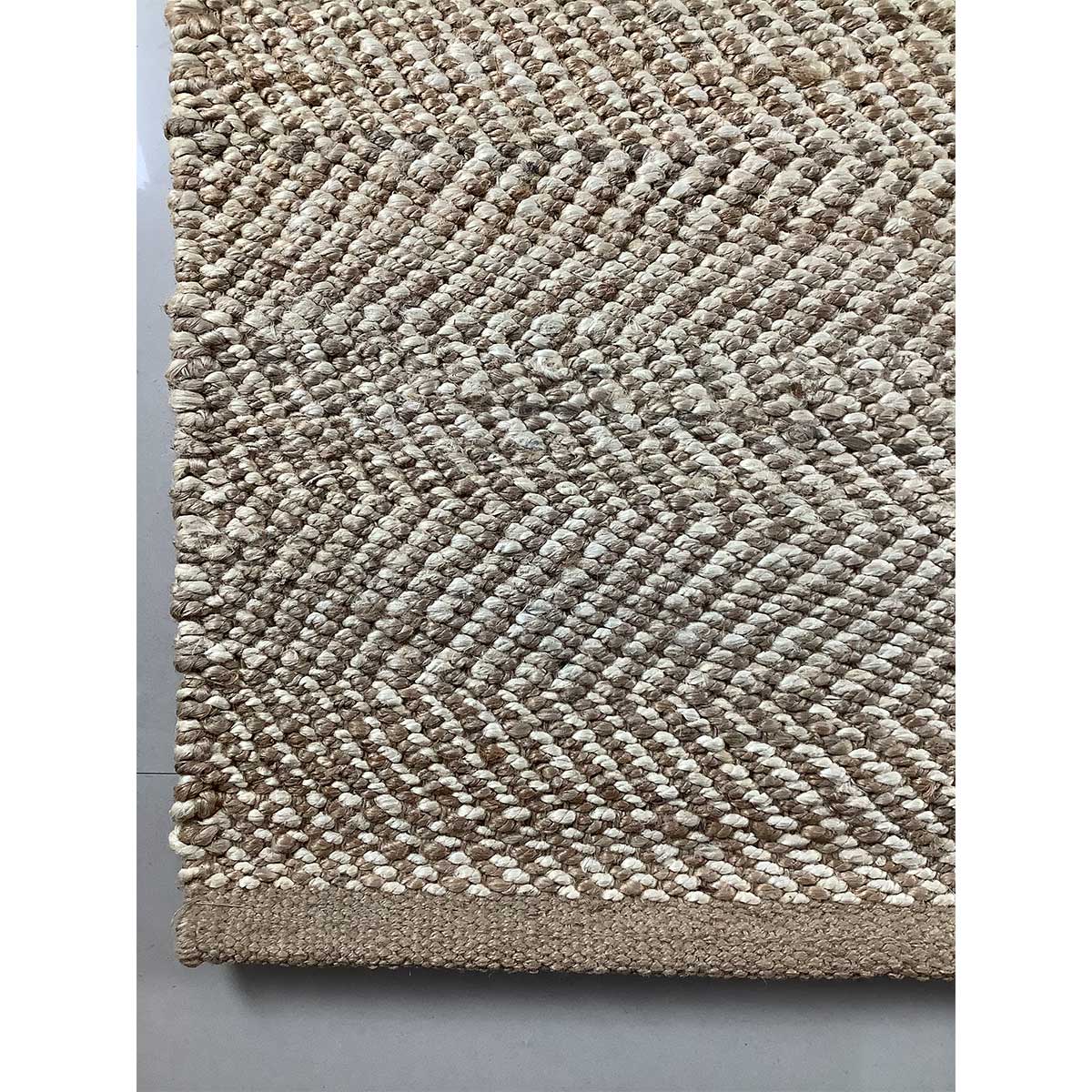 Natural Color Hand Woven Jute Rug Flat Weave Construction Elegant and Durable (Design NL-009) in Birmingham