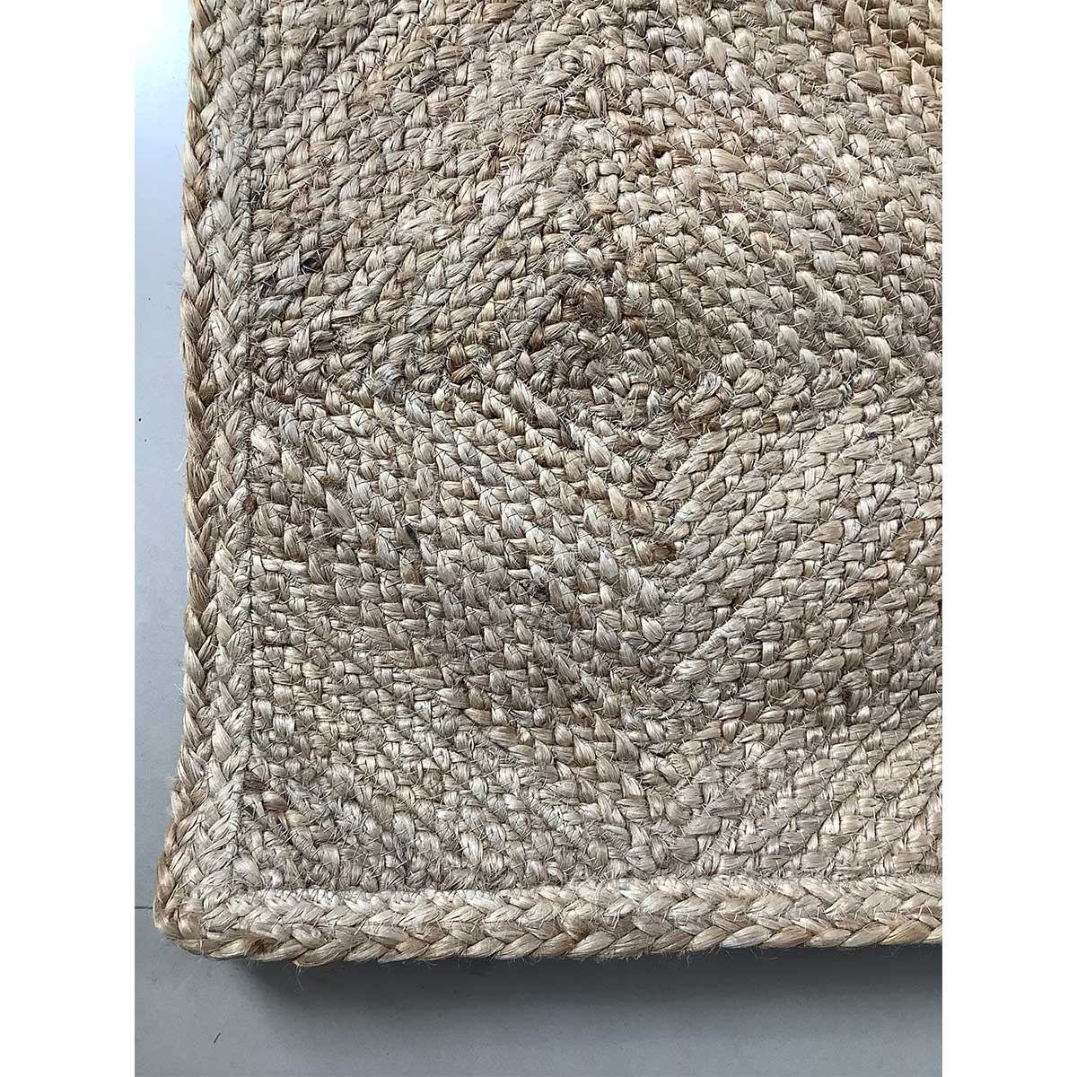 Hand Woven Jute Rug Natural Color Flat Weave Durable and Stylish (Design Code NL-011) in Belgium