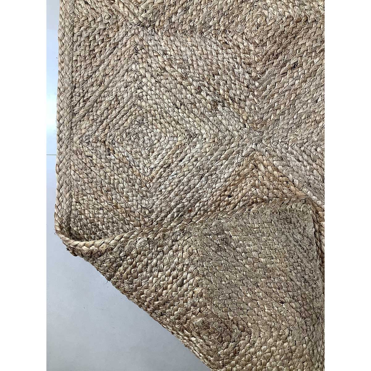 Hand Woven Jute Rug Natural Color Flat Weave Durable and Stylish (Design Code NL-011) in Belgium