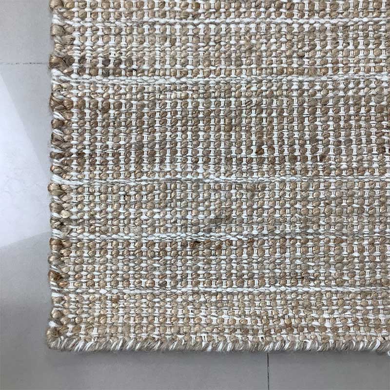 Hand Woven Grey Flat Weave Wool Rug (Design NL-015) in Noida