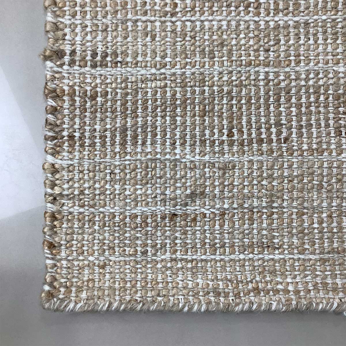 Premium Hand Woven Jute Wool Rug Natural Color Flat Weave Timeless and Durable (Design NL-015) in Birmingham