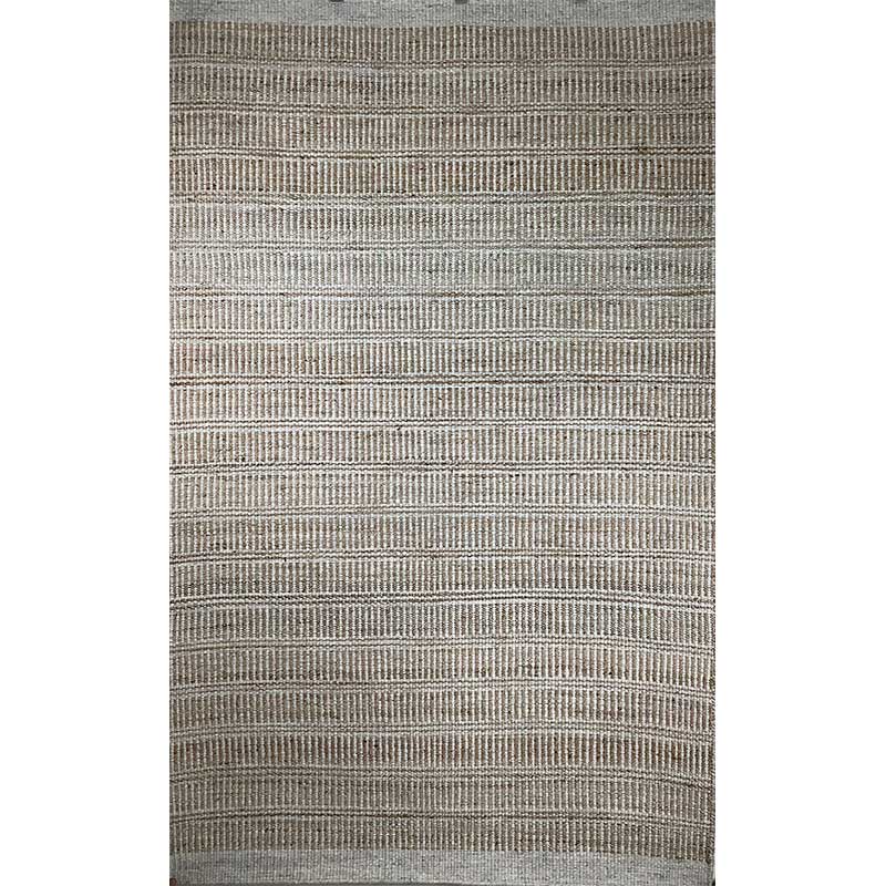 Hand Woven Grey Brown Flat Weave Wool Rug (Design NL-016) in Noida