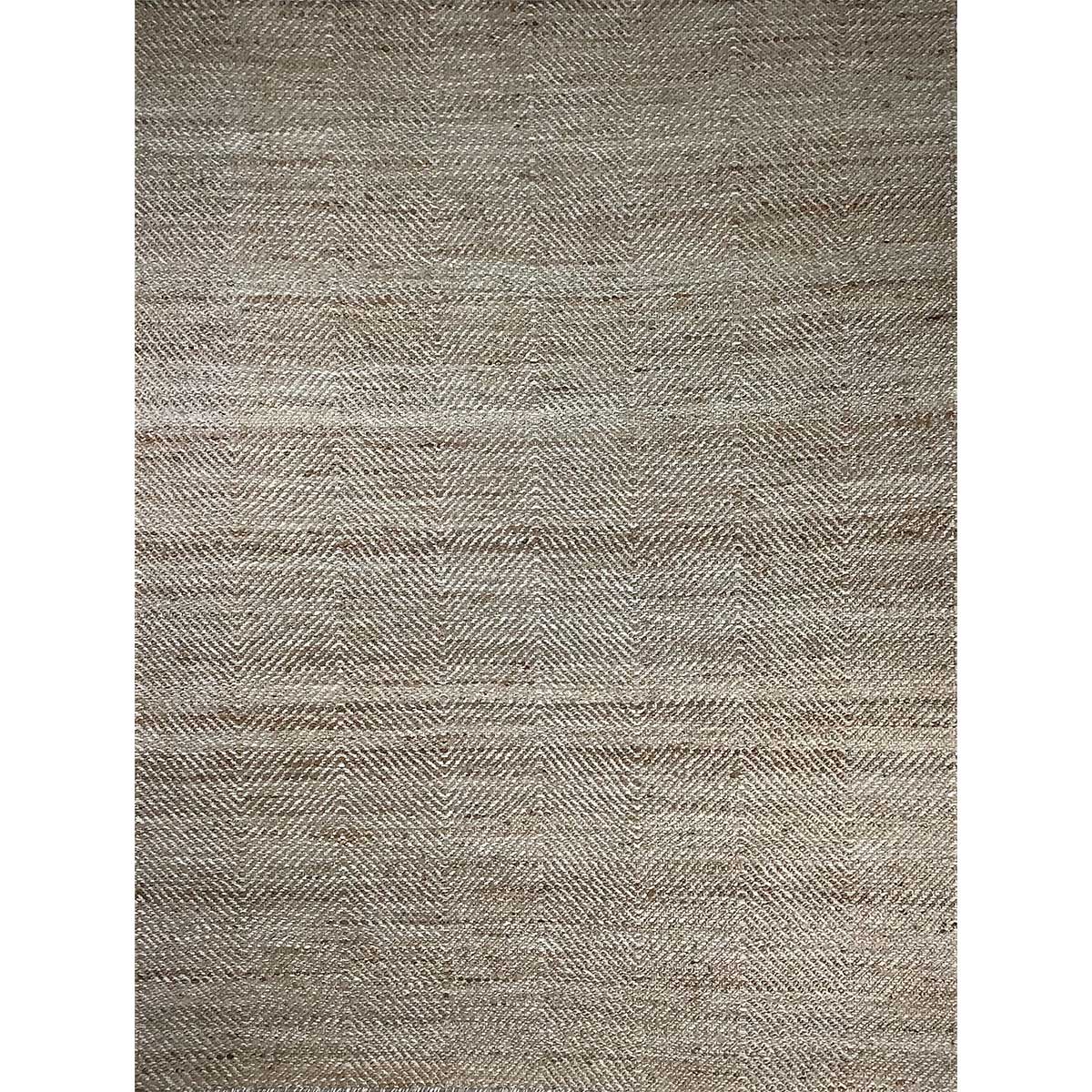 Natural Color Hand Woven Jute Wool Rug Flat Weave Construction Elegant and Durable (Design NL-018) in Belgium