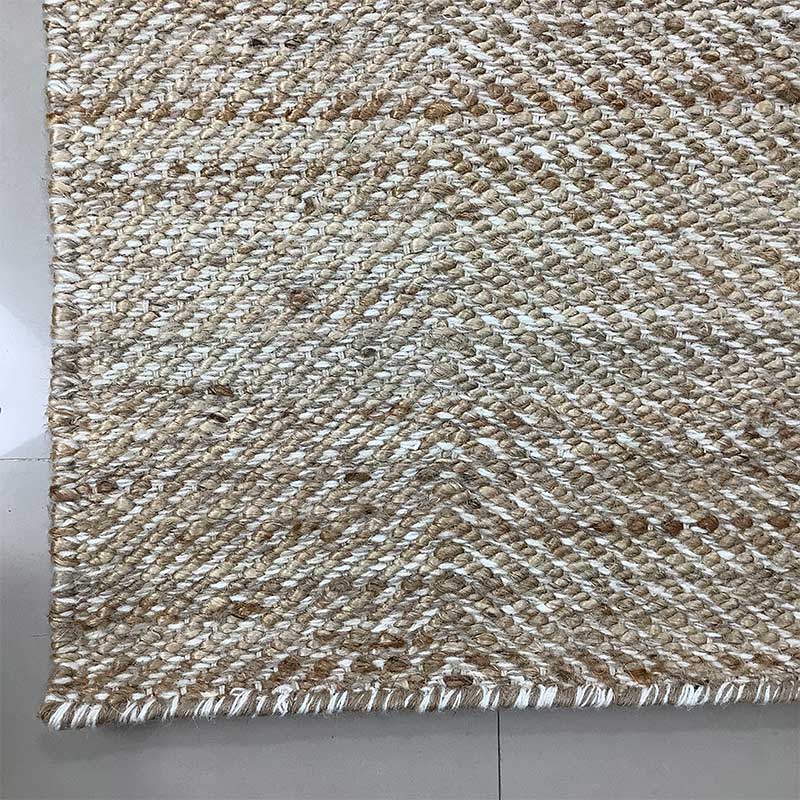 Grey Brown Wool Flat Weave Hand Woven Rug (Design NL-018) in Noida