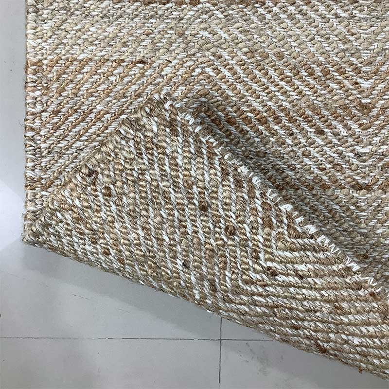 Grey Brown Wool Flat Weave Hand Woven Rug (Design NL-018) in Noida