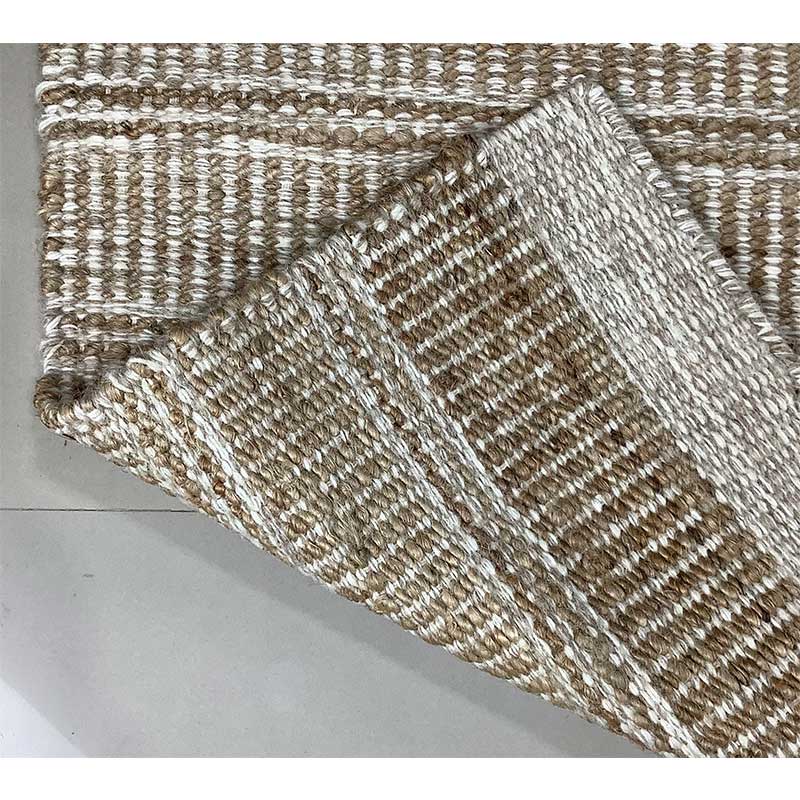 Wool Grey Brown Flat Weave Hand Woven Rug (Design NL-019) in Noida