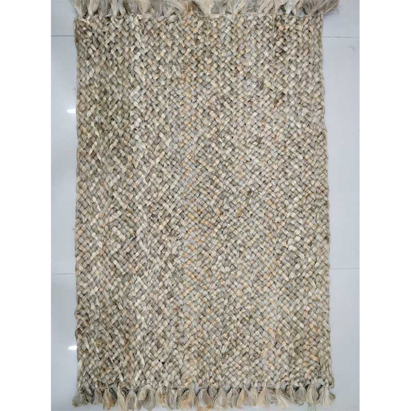 Wool Soil Brown Flat Weave Hand Woven Rug (Design NL-024) in Noida