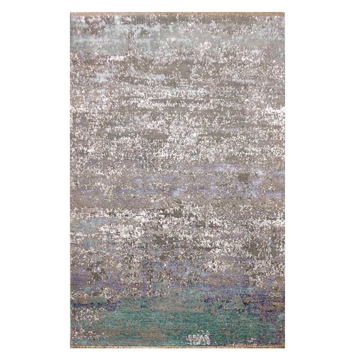 Elegant Silver Persian Wool Rug – Hand-Knotted (Design Code-NS9614) in Croatia