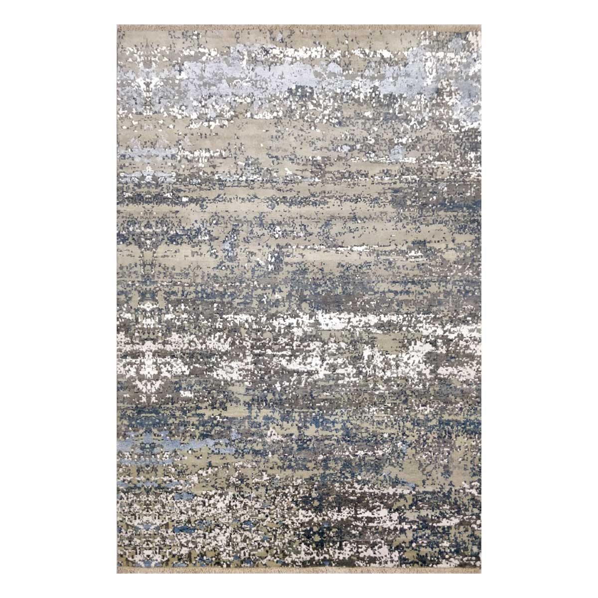 Elegant Silver Persian Wool Rug – Hand-Knotted (Design Code-NS9614) in Croatia