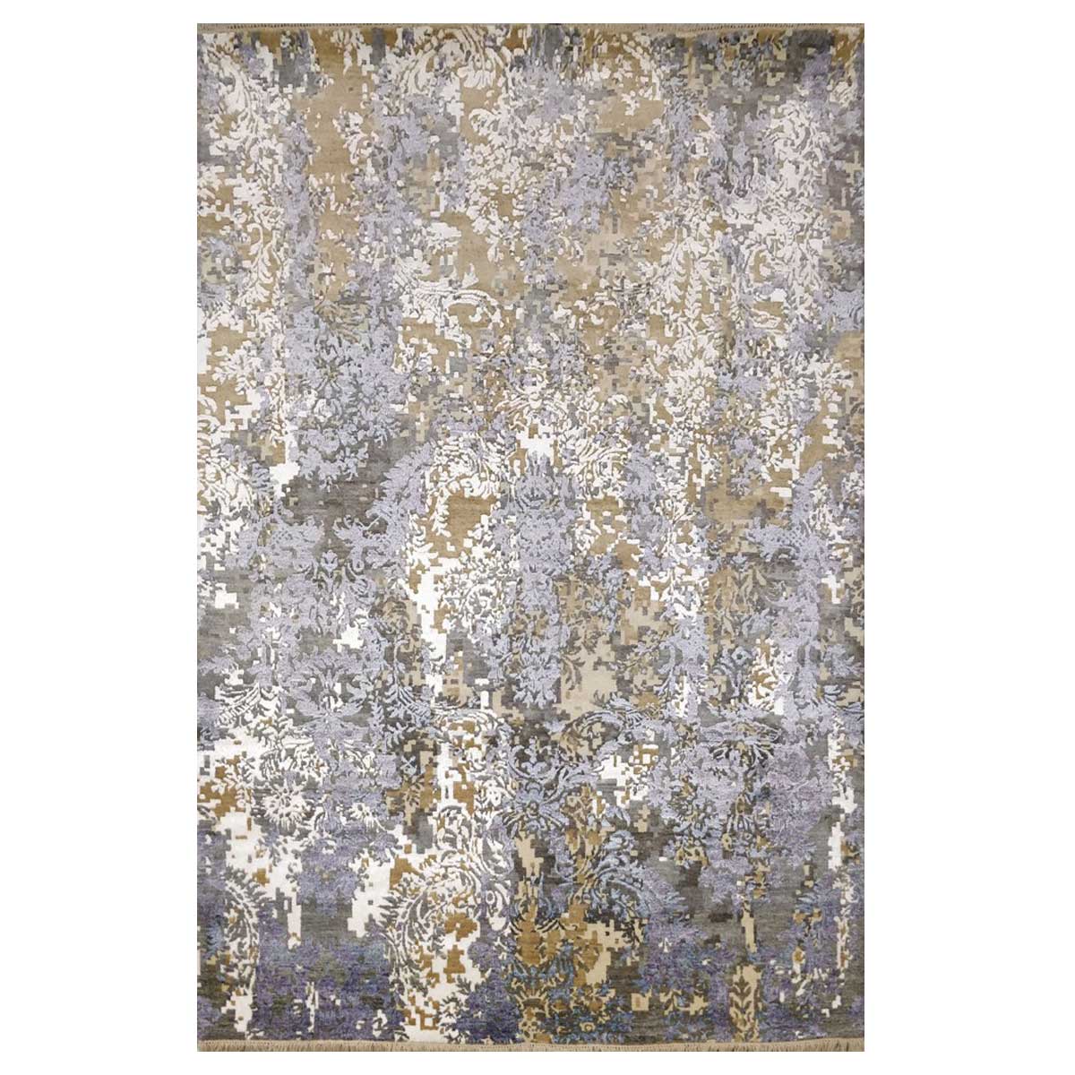 Hand-Knotted Persian Wool Rug – Silver and Grey (Design Code-NS9617) in Croatia