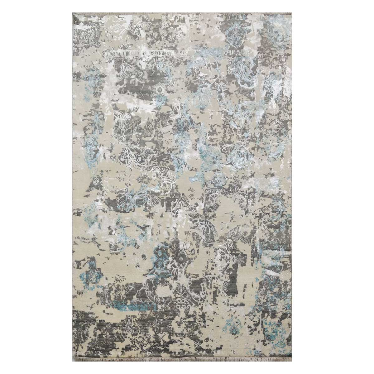 Hand-Knotted Persian Wool Rug – Silver and Grey (Design Code-NS9617) in Croatia