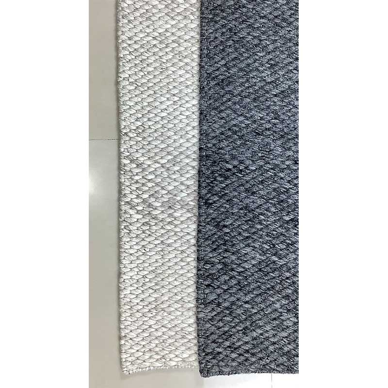 White and Blue Wool Rug – Flat Weave Hand-Woven Pattern (Design Code OD-001 Swatch) in Birmingham