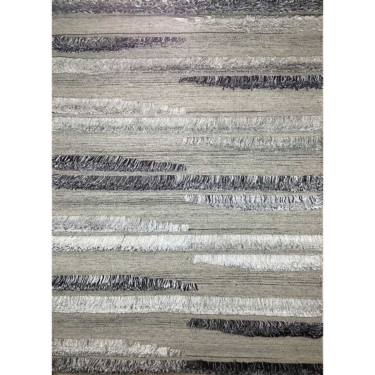 Silver Color Hand Woven Viscose Rug Flat Pile 15mm Pile Height Elegant and Durable (Design OD-005) in Noida