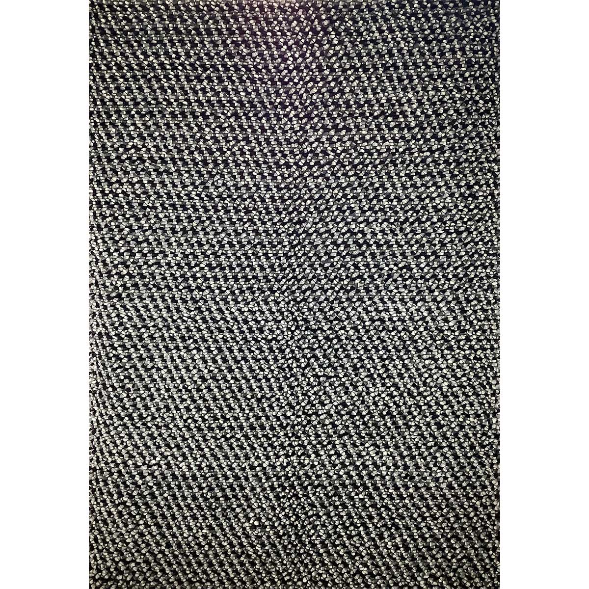 Premium Hand Woven Wool Rug Black Grey Color Cut Pattern 12mm Pile Height Timeless and Durable (Design OD-007) in Birmingham