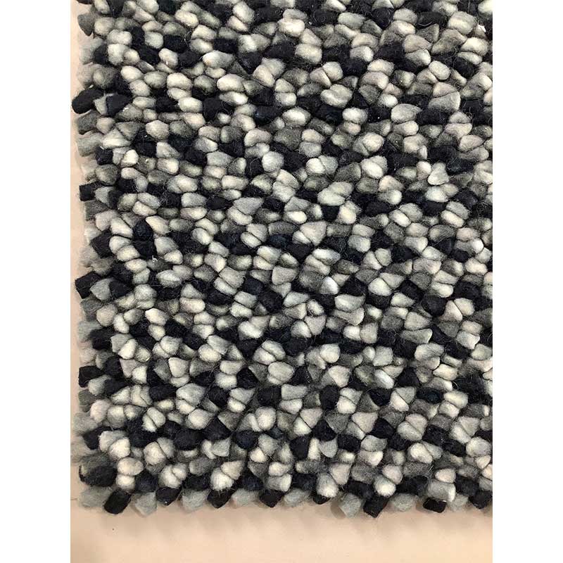 Hand-Woven Wool Rug in White and Black – Flat Weave Style (Design Code OD-007) in Birmingham