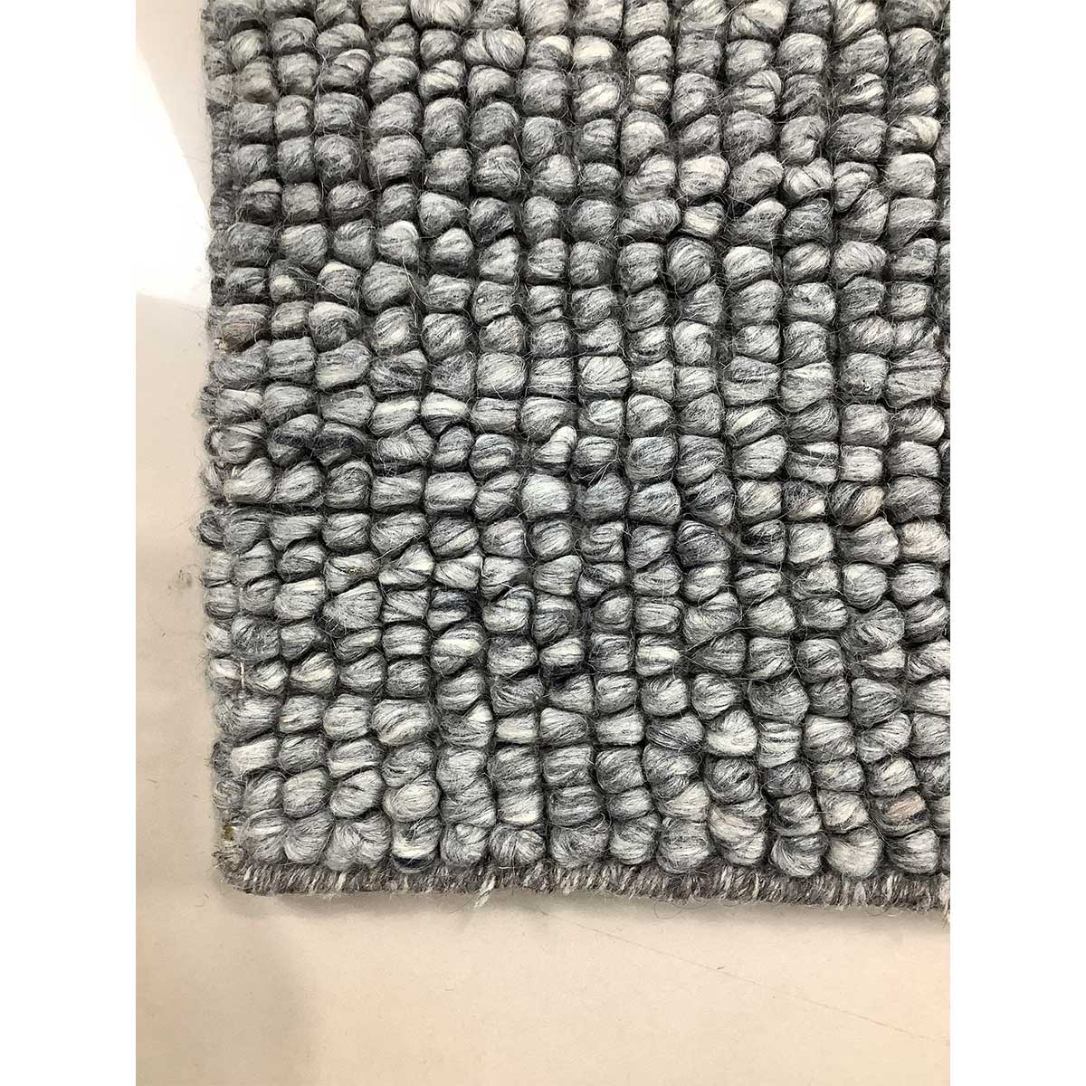 Hand Woven Wool Rug Charcoal Color Loop Pattern 10mm Pile Height Durable and Stylish (Design OD-010) in Birmingham