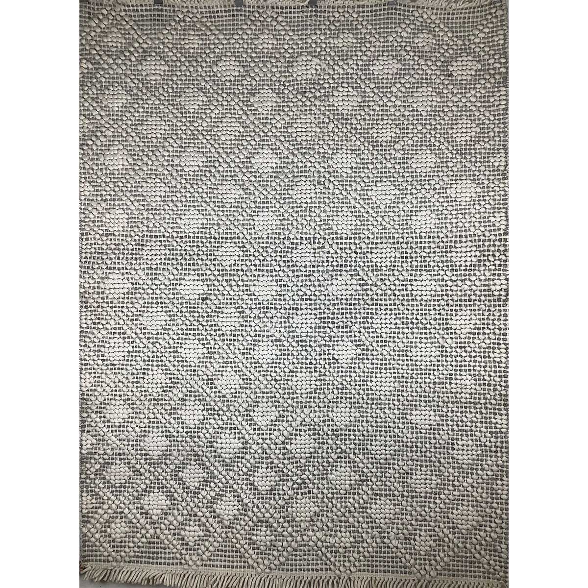 Premium Hand Woven Wool Rug Ivory Color Loop Pattern Flat Weave Timeless and Durable (Design OD-013) in Birmingham