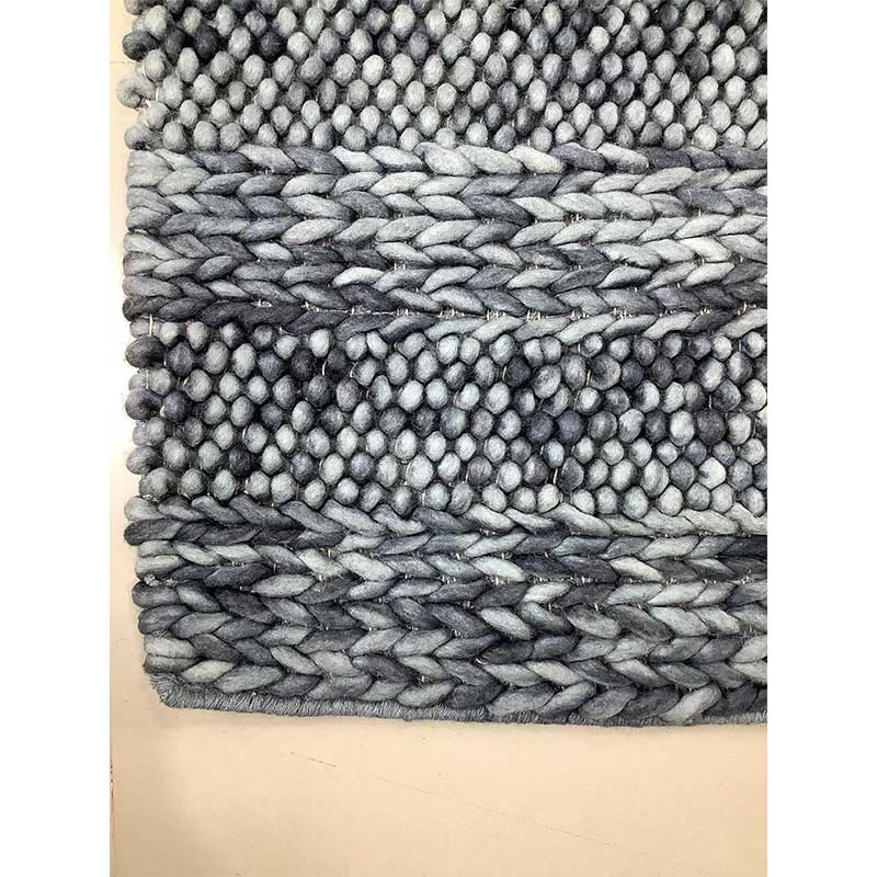 Wool Grey Wool Rug – Flat Weave Hand-Woven Pattern (Design Code OD-018) in Birmingham